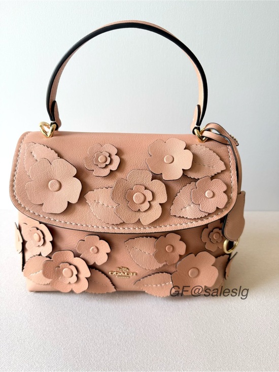 Coach Handbags - NWT Coach Emory Floral Appliqué Top Handle Bag Leather Crossbody CDY44
